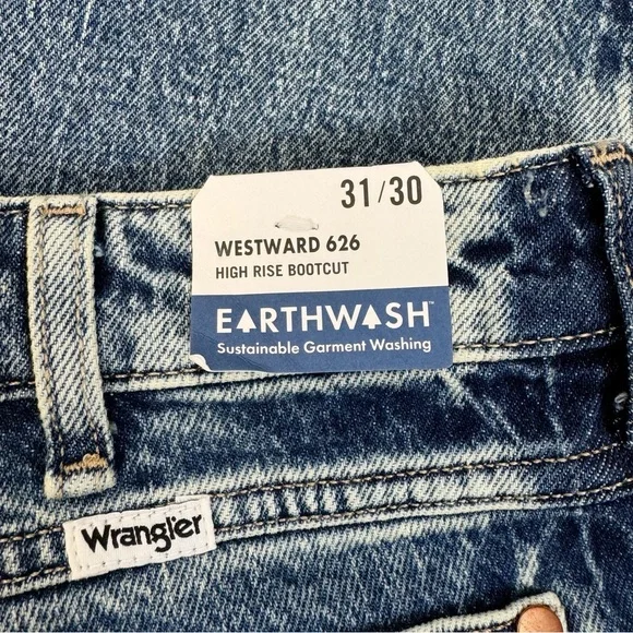 NWT Wrangler Westward 626 Bootcut Jeans Two Tone Side Stripe Size 31 x 30 - Picture 9 of 14